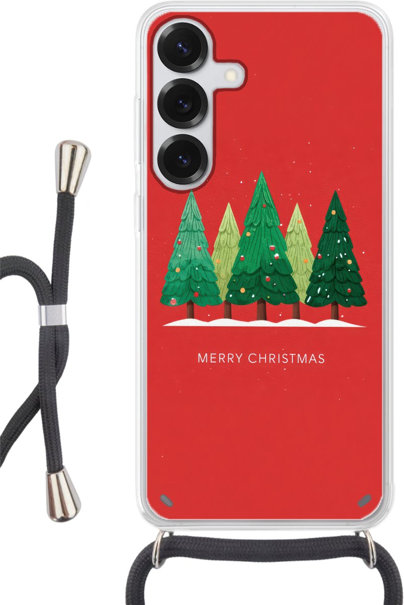 Minimalistisch - Kerstbomen - Rood - Sneeuw