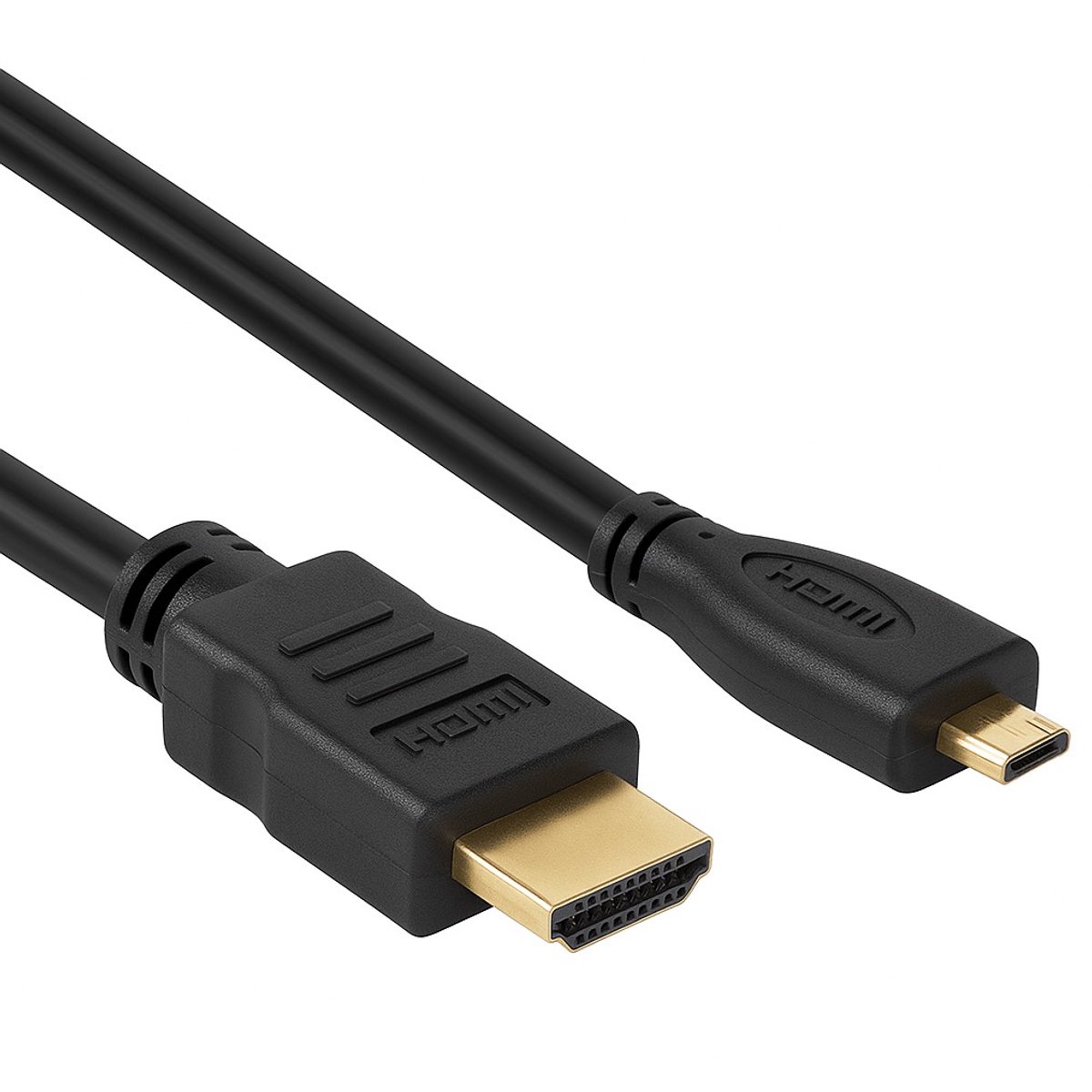 HDMI kabel - Micro HDMI type-D - 10.2 Gbps - 4K@30 - Male to Male - 3 Meter - Zwart - Allteq