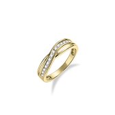 Gisser Jewels - Ring VGR101 - Or jaune 14 kt - avec pierres de zircone - Taille 54