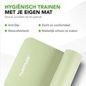 Lichtgroene Tunturi yogamat, waterafstotend en anti-slip. "Hygiënisch trainen met je eigen mat"