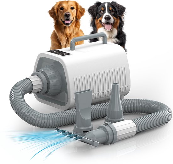 PetsPals Professionele Hondenföhn - Waterblazer voor Honden - Met Borstel - Met 3 Opzetstukken