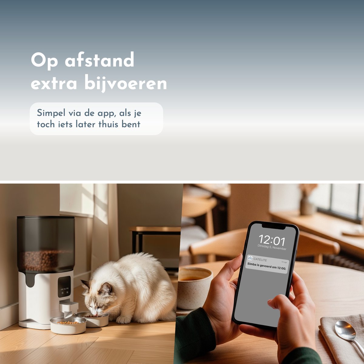CatElite - Automatische Voerbak Kat | Core - 7L - afbeelding 3
