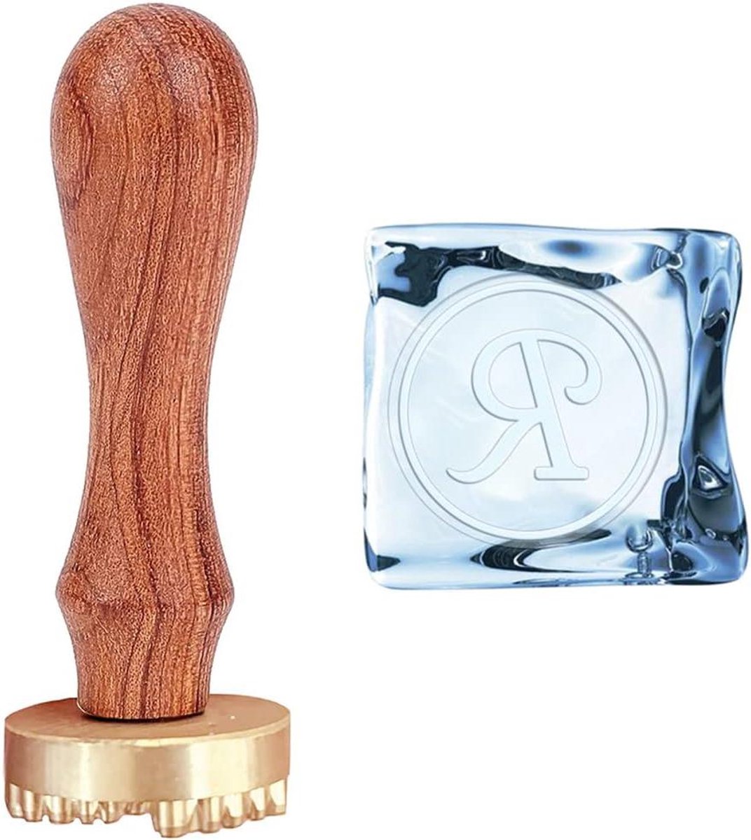 CSGoods - IJsstempel letter R met afneembare messing kop - vintage stempel voor cocktails en doe-het-zelf knutselen