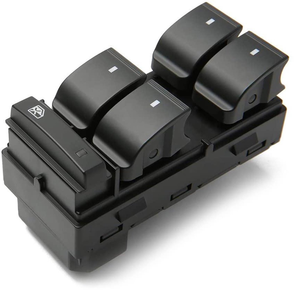 CSGoods - Automatische raamknop bestuurderszijde voor diverse voertuigen - Compatibel met Silverado, Sierra, Yukon, HHR, Enclave - OEM vervangend onderdeel - Zwart.
