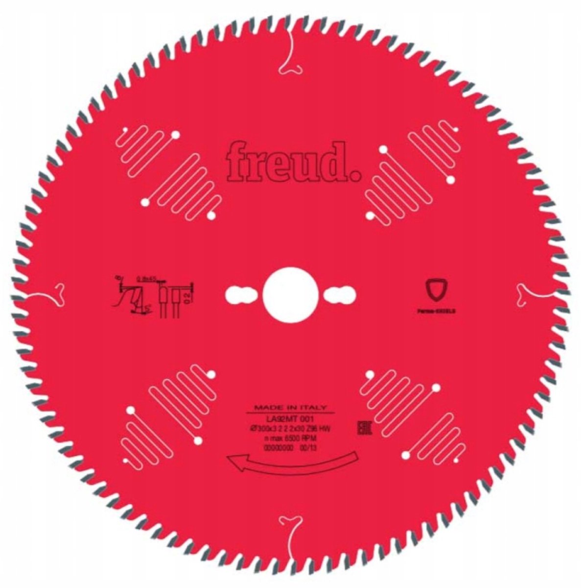 Freud Industrial - Cirkelzaagblad - Ø 300 mm - Asgat 30 mm - 96 Tanden - Voor Laminaat & MDF