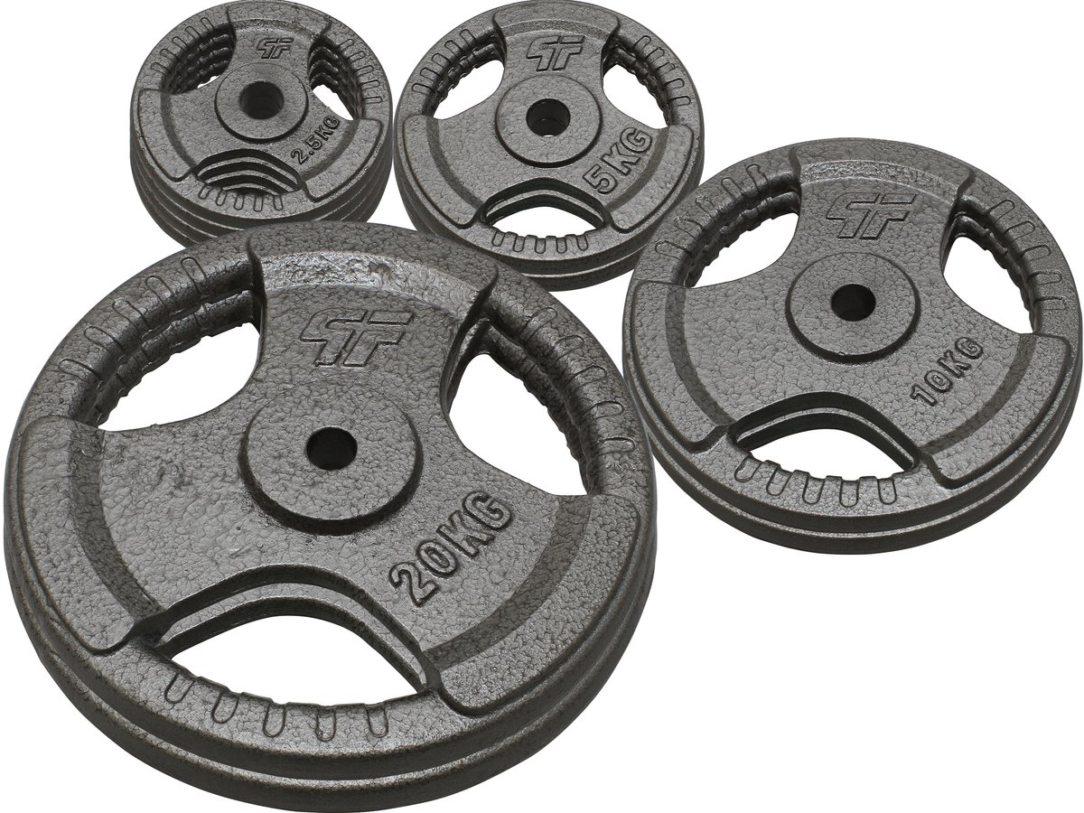 Platinum Fitness 80kg Gietijzeren Halterset 29mm - Hammertone