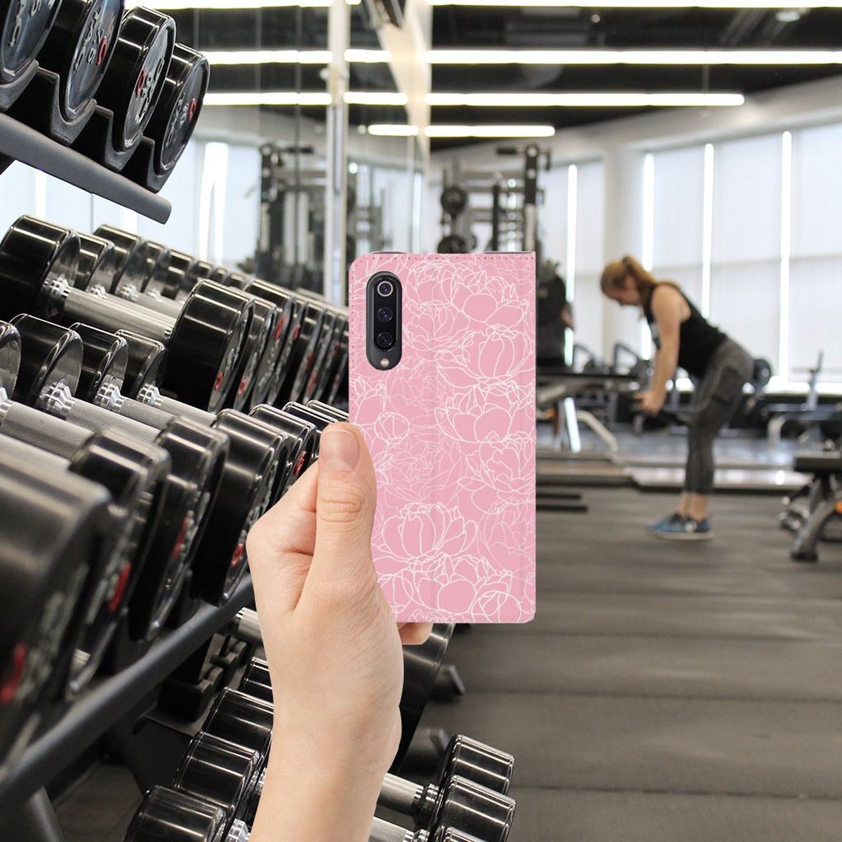 Xiaomi Mi 9 Smart Cover White Flowers