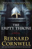 Boekomslag van "The Empty Throne" met een helm op een troon. "Bernard Cornwell doet de beste strijdscenes van elke schrijver die ik ooit heb gelezen."