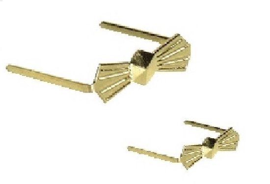Clip (kristal haakje) 11 mm messing (per 500 stuks) voor de bevestiging van kristallen voor lampen (kroonluchter
