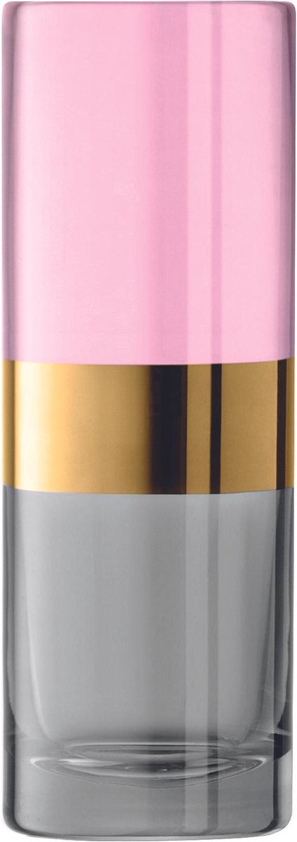 L.S.A. Bangle Vaas - Glas - 20 cm - Metallic Pink