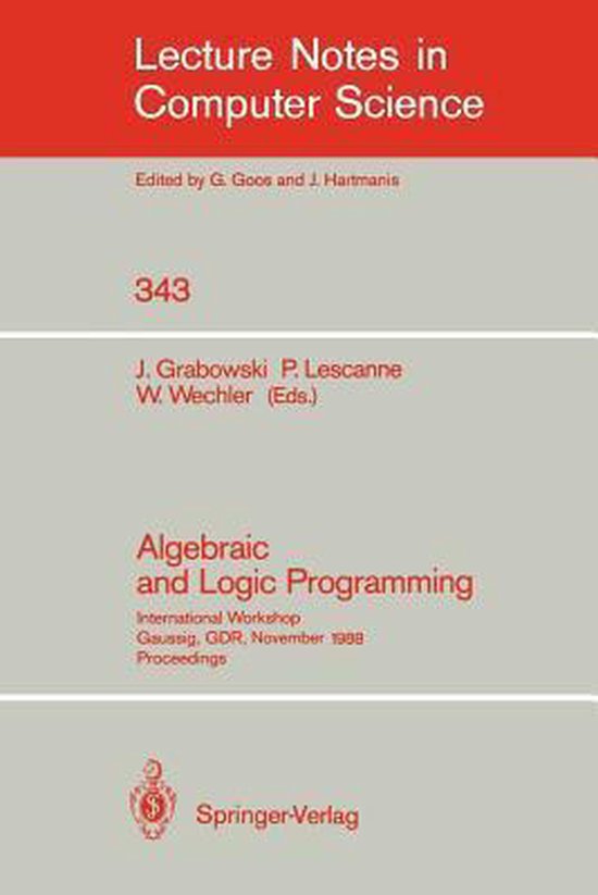 Algebraic and Logic Programming - cover