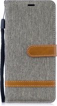 Huawei P30 Pro Hoesje - Denim Book Case - Grijs