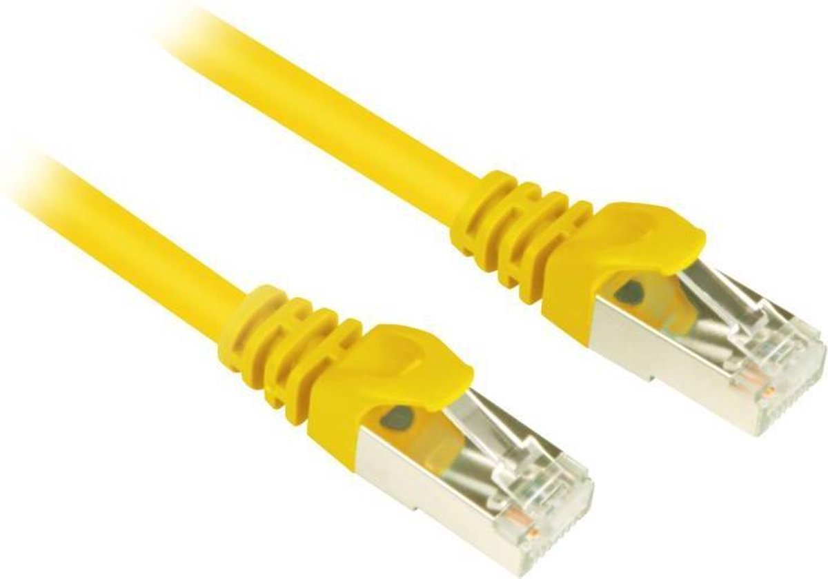 Sharkoon 4044951014774 - Netwerkkabel - RJ45 - 1 m - Geel