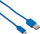Hama USB-micro USB kabel Supersoft blauw