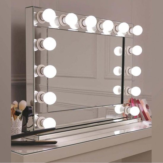 Miroir de maquillage Bright Beauty Vanity Hollywood avec éclairage - 80 x  65 cm - | bol