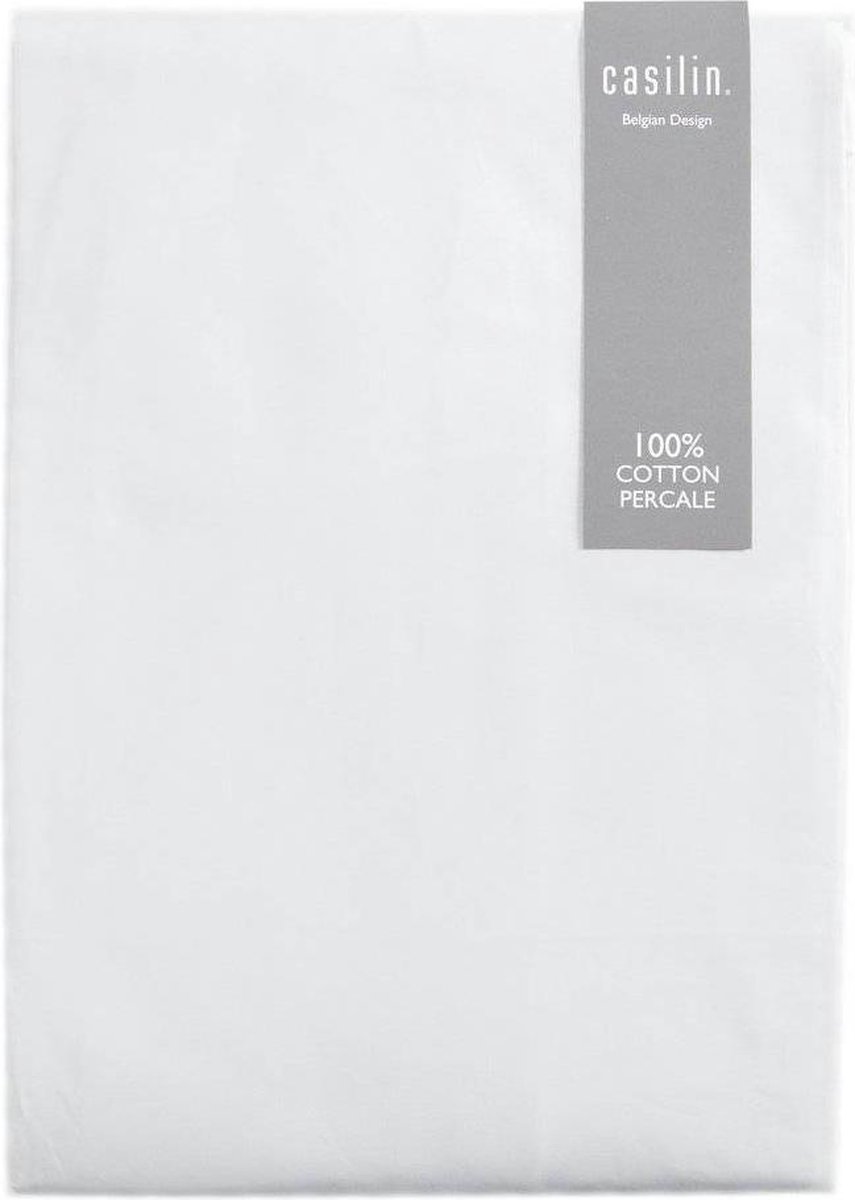 Casilin - Hoeslaken- 100% Katoen Perkal - Hotel kwaliteit - Wit - 180x210 cm