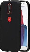 TPU Backcover Case Hoesje voor Moto G4 / G4 Plus Zwart