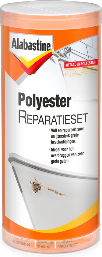 Alabastine Metaal en Polyester Reparatieset - 250 gram - Transparant - 1 stuk