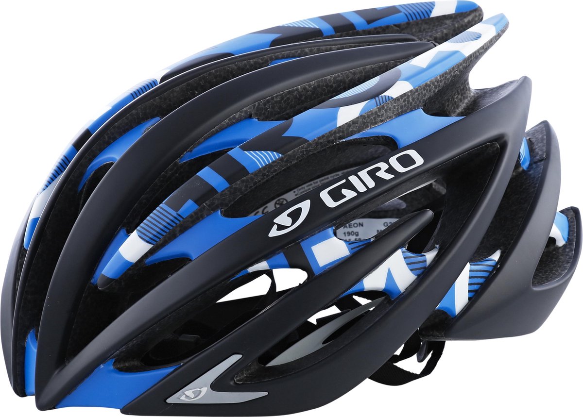 bron Verscheidenheid Schildknaap Giro Aeon racefiets helm blauw/zwart Hoofdomtrek 55-59 cm | bol.com