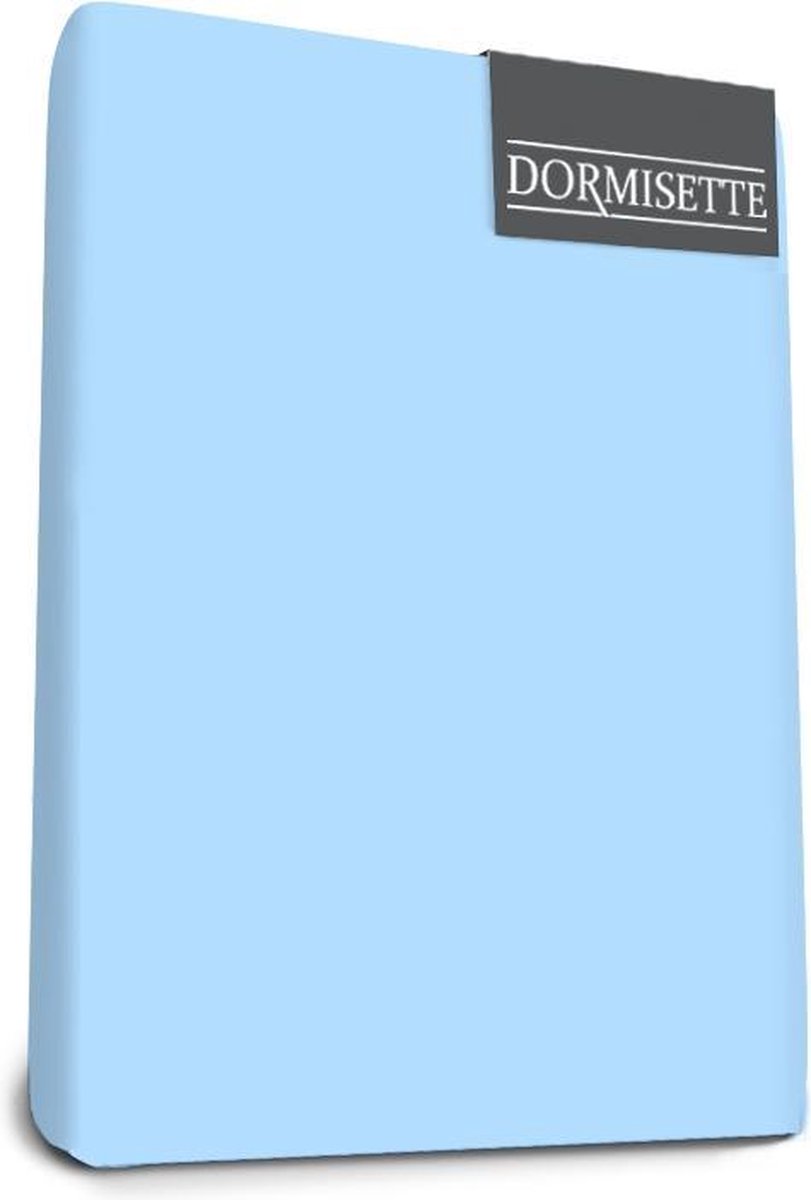Dormisette Mako Jersey hoeslakens de luxe 80 x 200 cm blue