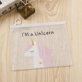 Eenhoorn etui - unicorn - pennen - school - knutselen - etui transparant