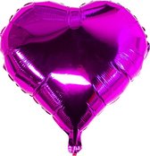 Folieballon Hart Roze 45cm