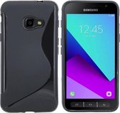Zwart S-Style TPU Siliconen Case Cover voor Samsung Galaxy Xcover 4