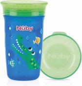 Nûby - Oefenbeker - 360° Wonder cup - 300ml - Blauw - 6m+