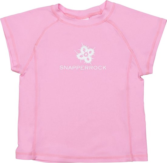 Snapper Rock - UV werend zwemshirt met korte mouwen voor kinderen - roze