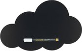 Zwart wolk krijtbord 30 cm inclusief stift