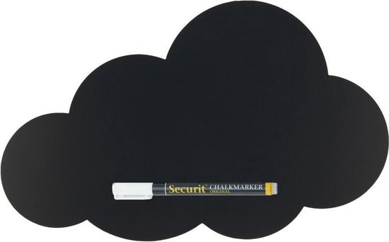 Zwart wolk krijtbord 30 cm inclusief stift |
