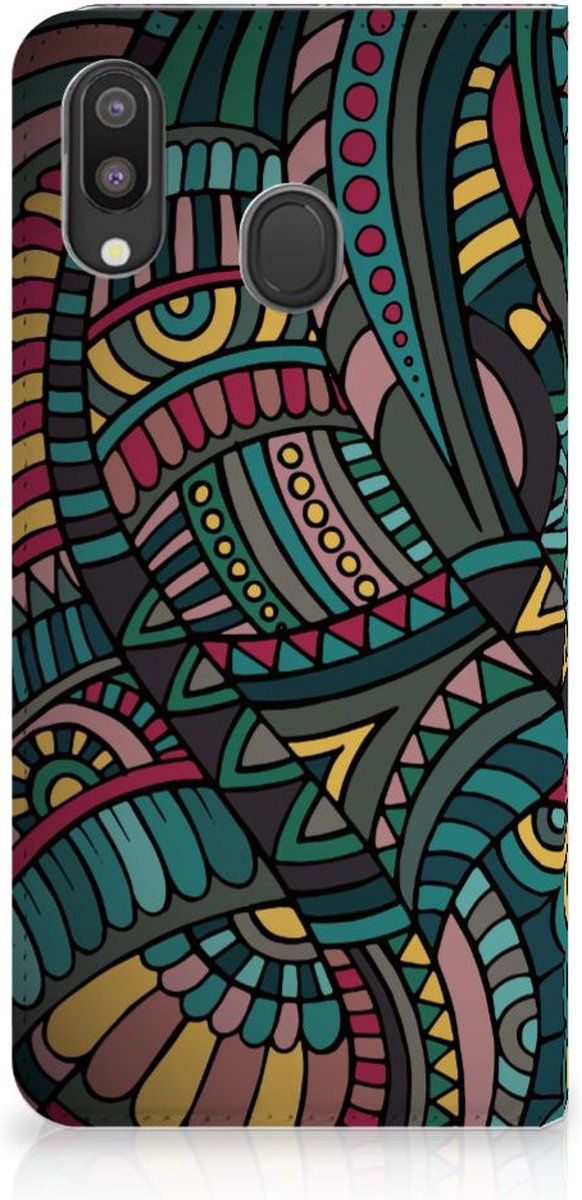 Samsung Galaxy M20 Hoesje met Magneet Aztec