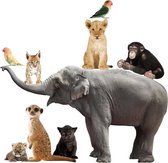 KEK AMSTERDAM Muursticker Safari Friends Set Elephant Xl