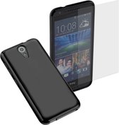 MP Case glasfolie tempered screen protector gehard glas voor HTC Desire 620 + Gratis dark TPU case hoesje voor HTC Desire 620