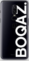 BOQAZ. OnePlus 6 hoesje - logo boqaz wit