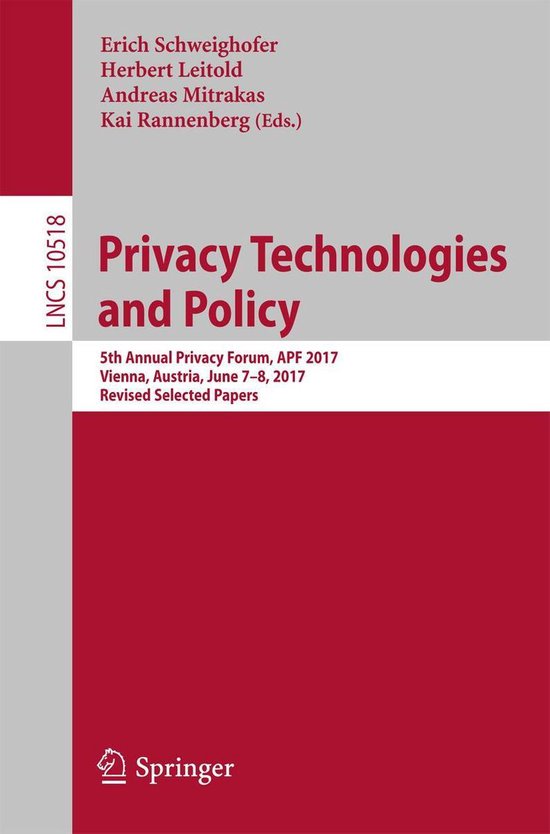 Springer Nature Proceedings Computer Science - Privacy Techn ... - cover