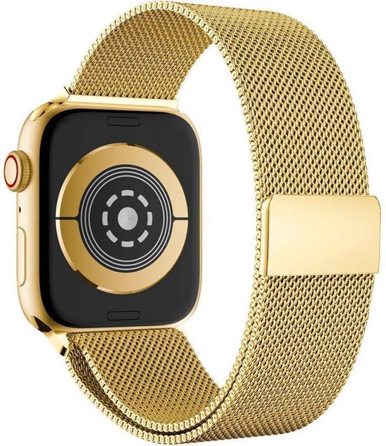 Milanese bandje - voor Apple Watch Series 1/2/3 38 MM - Goudkleurig - Merkloos