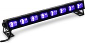Blacklight - BeamZ BUVW83 LED blacklight bar met 8 UV en warm witte LED's - 30W