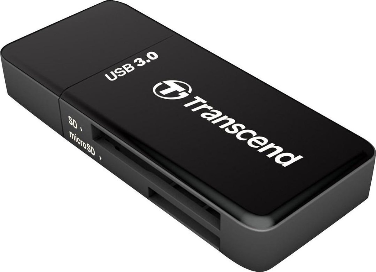 Transcend - Kaartlezer (SD, microSD, SDHC, microSDHC, SDXC, microSDXC, SDHC UHS-I, SDXC UHS-I) - USB