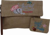Jessidress Ibiza Style Envelope tas Handtasje met borduursels en Portemonee Handtas van Jutte - Multikleuren