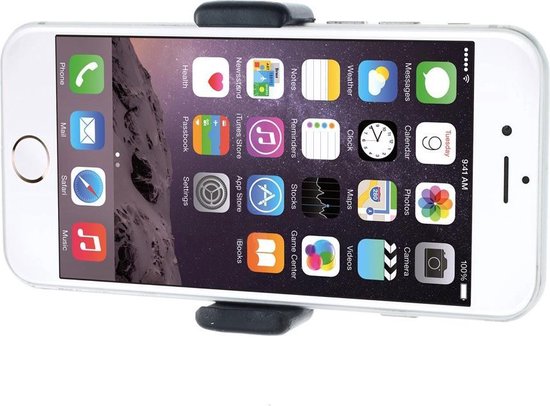 Universele Autohouder zwart Ventilatie houder geschikt voor iPhone Samsung - GadgetBay
