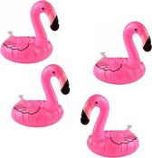 Opblaasbare Flamingo Bekerhouder Set - 4 stuks | Opblaas Drankhouder | Opblaasartikel | Zwembadaccessoire | Drankhouders | Bekerhouders | Opblaasartikelen | Opblaasfiguur