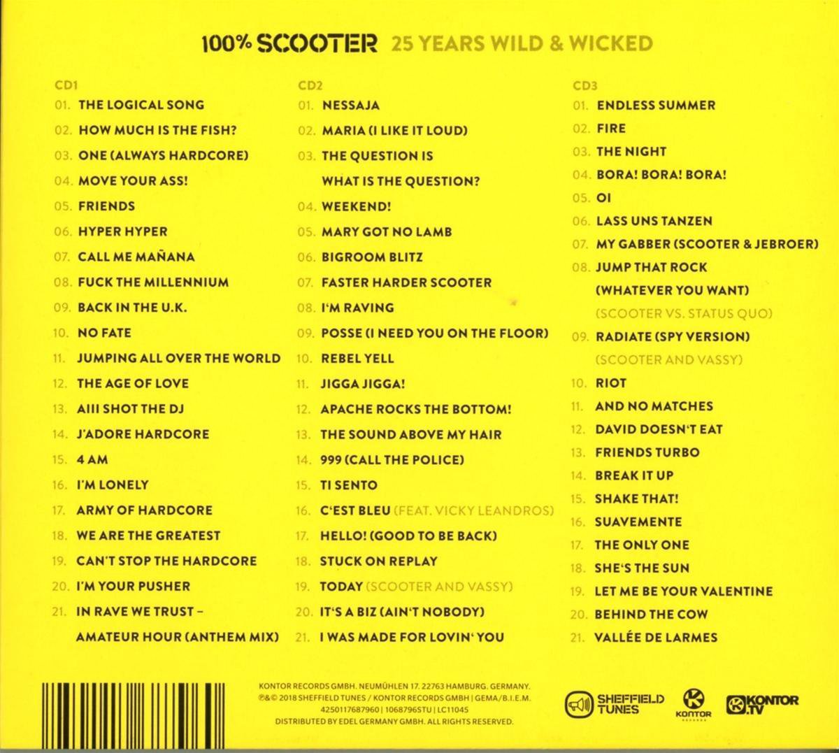 aften Kommunikationsnetværk Imponerende 100% Scooter-25 Years Wild & Wicked, Scooter | CD (album) | Muziek | bol.com