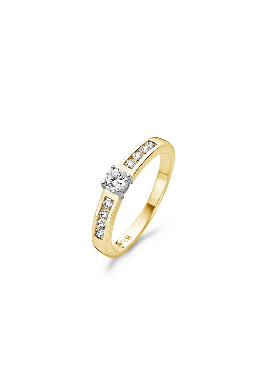 Blush Ring 1125BZI - Geel en Wit Goud (14Krt.) met Zirconia