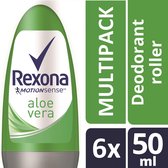 Bol.com Rexona Aloe Vera Deodorant Roller - 6 x 50 ml - Voordeelverpakking aanbieding