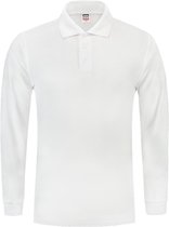 Tricorp Poloshirt lange mouw - Casual - 201009 - Wit - maat S