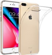 Hoesje geschikt voor Apple iPhone 8 Plus - Siliconen Transparant Hoesje Gel Soft TPU Case - Backcover