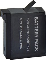 AHDBT-401 3.8V 1160mAh Vervanging Batterij voor GoPro Hero 4 Digitale Camera(zwart)