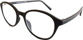 Fangle Biobased leesbril rond zwart +1.5