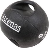 Trenas Medicijnbal - Medicine bal met dubbele handgrepen - Medicine bal Dual Grip - 9 kg - Zwart - (Professioneel gebruik)